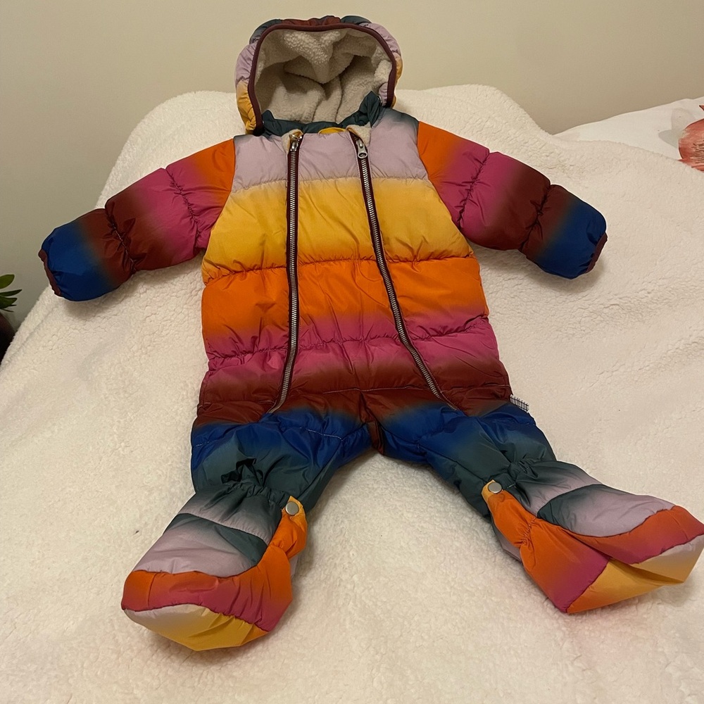 MOLO Multicolor HEBE Glowy Puffer toddler snowsuit